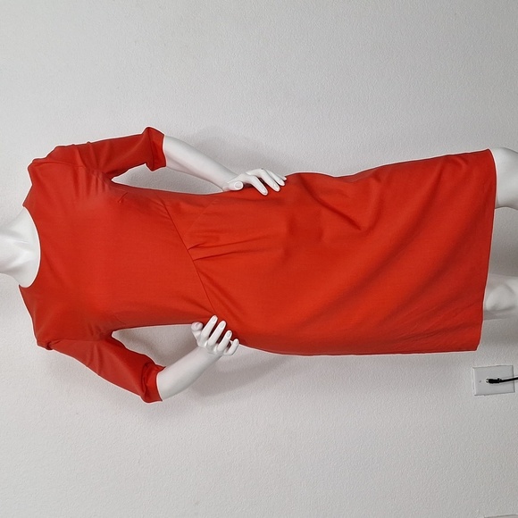 Boss Hugo Boss Re Orange Dipera Preppy Careerwear Sheath Midi Dress Size 6 - Picture 2 of 10